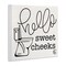 Stupell Industries Hello Sweet Cheeks with Toilet Wall Plaque Art